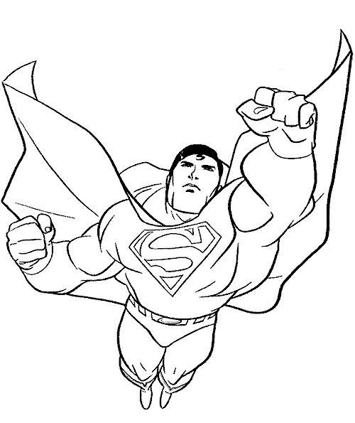 Раскраска супермен
