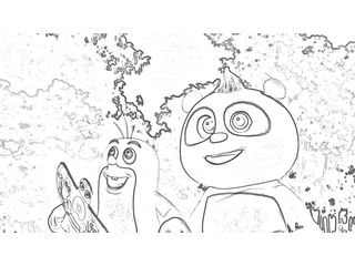 Раскраски из мультфильма Кротик и Панда