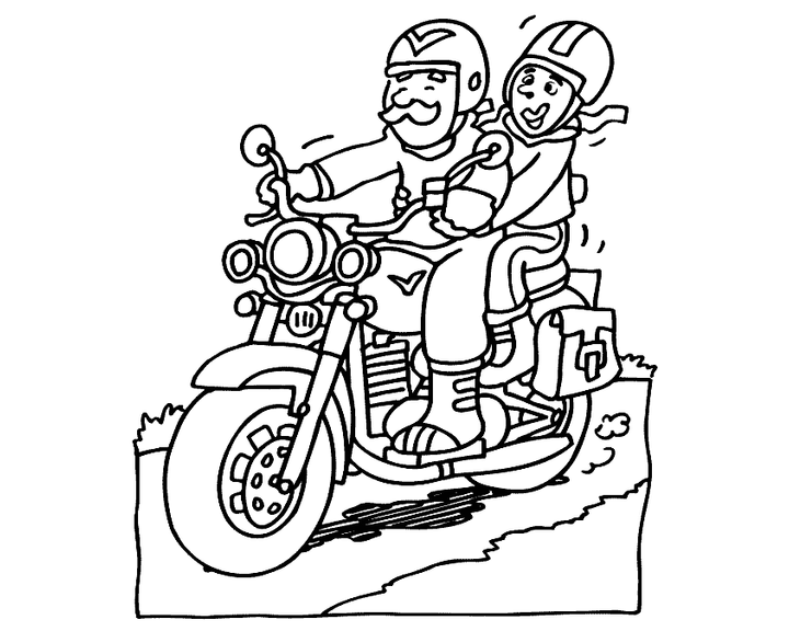 Мотоциклисты в шлемах