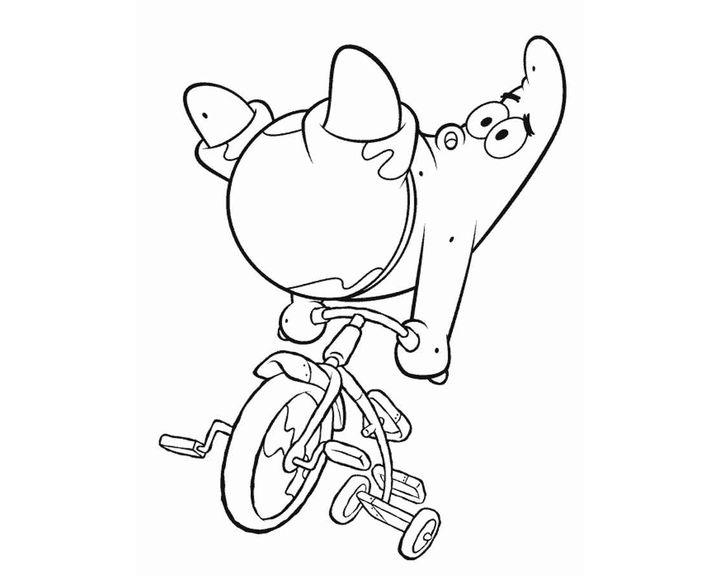 Патрик и трёхколёсный велосипед