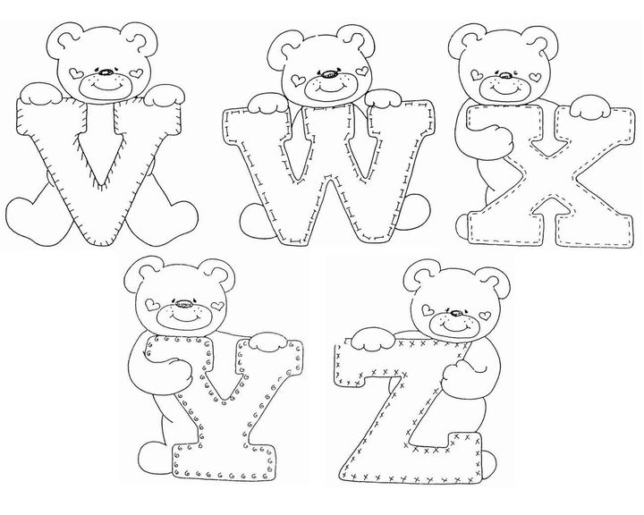 Буквы V W X Y Z