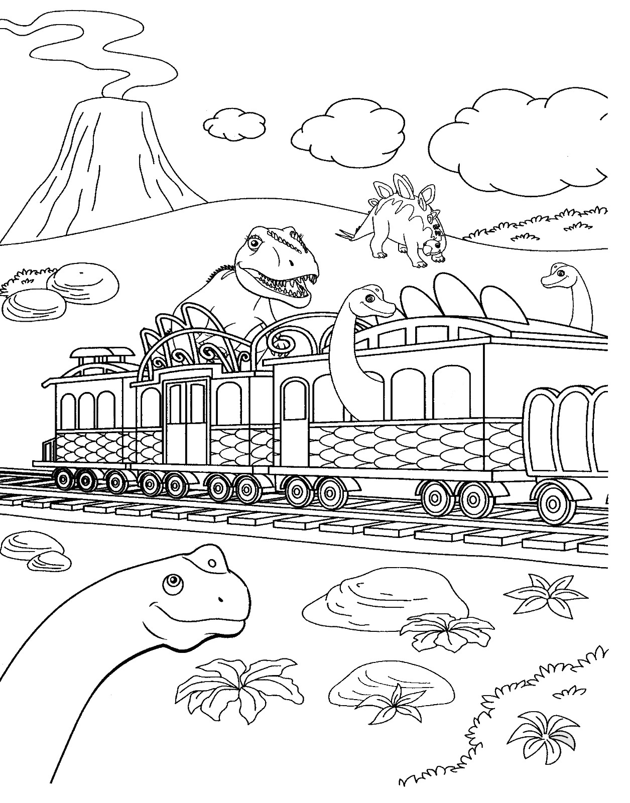 Поезд динозавров Дино поезд