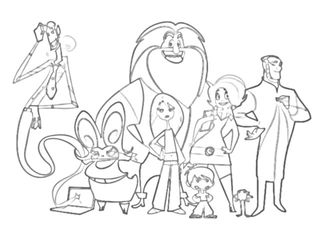 Раскраски Волшебная семейка супергерои