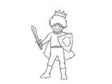 Принц с щитом и мечом