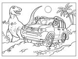 Машина и динозавр