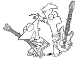 Финес и Ферб играют на гитаре
