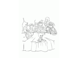 Раскраска Джинглики за ужином