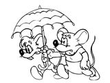 мыши и зонтик