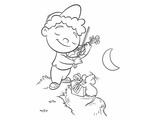 Квинси играет на скрипке