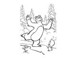 Медведь танцует перед Машей