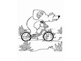 Маша и Медведь на велосипеде