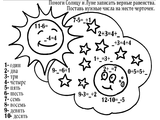 Математическая луна и солнце
