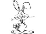 Кролик с цветами