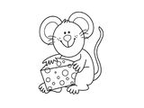 Мышь держит сыр