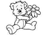 Медведь с цветком