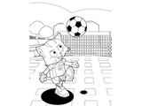 Котик играет в футбол