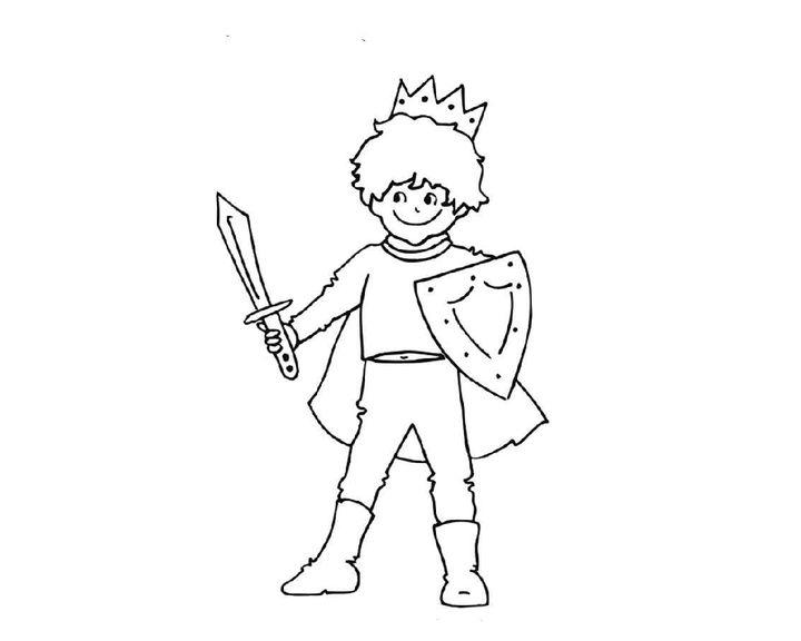 Принц с щитом и мечом