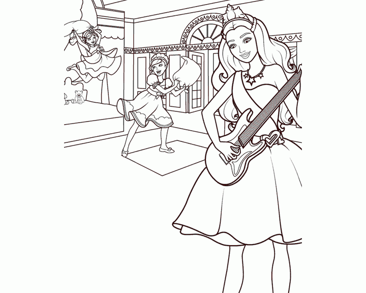 Барби играет на гитаре