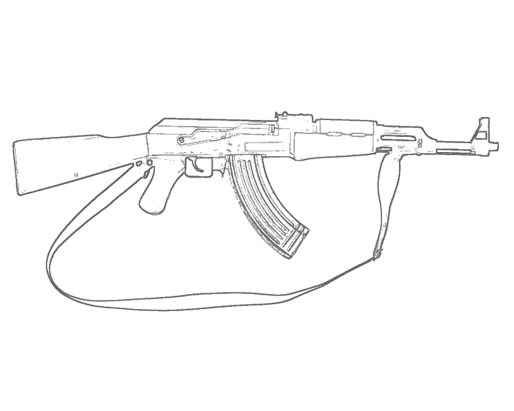 АК-47 с подвязкой