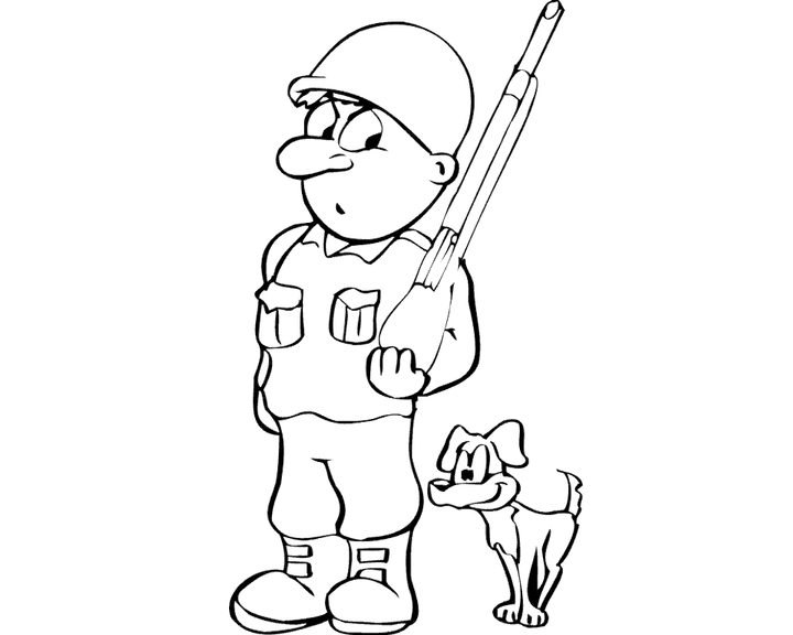 Солдат с собакой