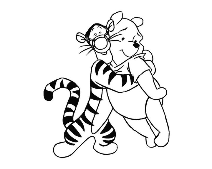 Вини-пух обнимается с Тигрой