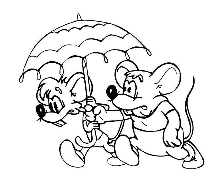 мыши и зонтик