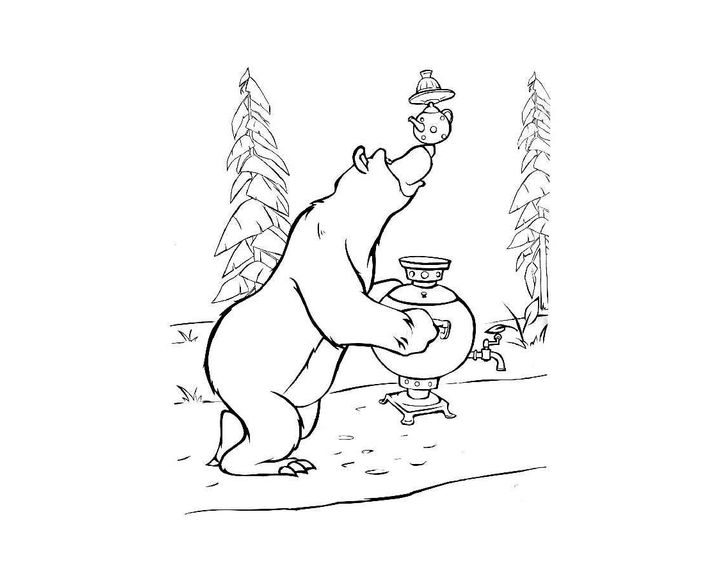 Медведь с самоваром