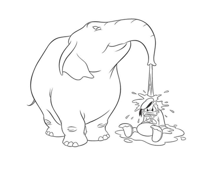 Дональд Дак и слон