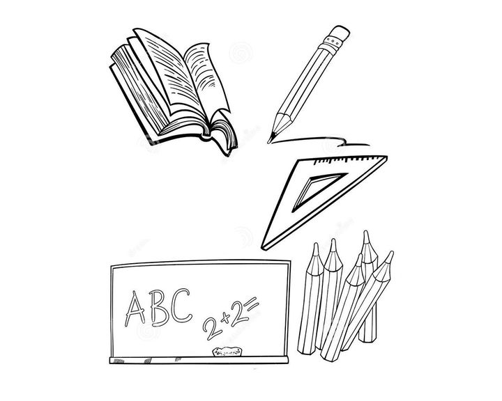 Школьные линейки и ручки
