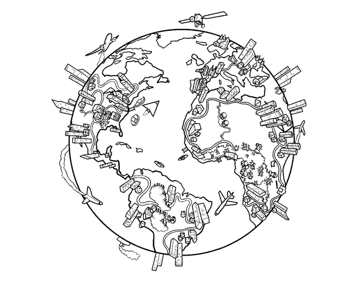 Карта глобуса