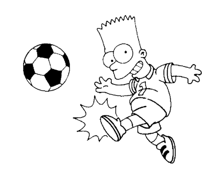 Барт играет в футбол